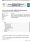 Research paper thumbnail of ARTICLE IN PRESS Transduction mechanisms of photoreceptor signals in plant cells