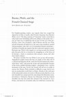 Research paper thumbnail of Racine, Phèdre, and the French Classical Stage