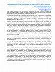 Research paper thumbnail of DEL DESARROLLO DEL PERSONAL AL DESARROLLO INSTITUCIONAL