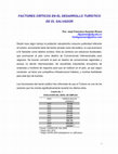 Research paper thumbnail of FACTORES CRÍTICOS EN EL DESARROLLO TURÍSTICO DE EL SALVADOR