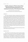 Research paper thumbnail of Viability Analysis of Photovoltaic/Wind Hybrid Distributed Generation in an Isolated Community of Northeastern India