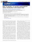 Research paper thumbnail of Near-to mid-IR (1–13 μm) III-V semiconductor lasers: introduction to the feature issue