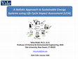 Research paper thumbnail of A Holistic Approach to Sustainable Energy Systems using Life Cycle Impact Assessment (LCIA