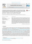 Research paper thumbnail of Combined working memory capacity and reasoning strategy training improves reasoning skills in secondary social studies education: Evidence from an experimental study