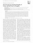 Research paper thumbnail of Survival and Cause-Specific Mortality of Corsac and Red Foxes in Mongolia