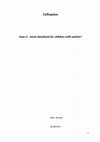 Research paper thumbnail of Colloquiua How is music beneficial for children with autism