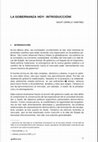 Research paper thumbnail of LA GOBERNANZA HOY: INTRODUCCIÓNl