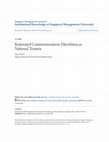 Research paper thumbnail of Reiterated Commemoration: Hiroshima as National Trauma