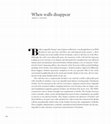 Research paper thumbnail of When Walls Disappear