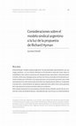 Research paper thumbnail of «Consideraciones sobre el modelo sindical argentino a la luz de la propuesta de Richard Hyman» Revista Latinoamericana de Estudios del Trabajo, Año 21, Nro. 34. (2017)