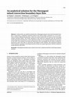 Research paper thumbnail of An analytical solution for the Marangoni mixed convection boundary layer flow