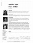 Research paper thumbnail of Brand Deletion