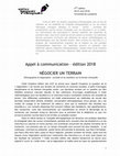 Research paper thumbnail of Appel_Ateliers Lausannois d'Ethnographie - ALE - 2018.pdf