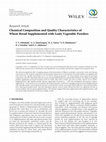 Research paper thumbnail of Chemical Composition and Quality Characteristics of Wheat Bread Supplemented with Leafy Vegetable Powders