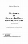 Research paper thumbnail of Diccionario de Ciencias Juridicas Politicas y Sociales Manuel Ossorio