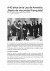 Research paper thumbnail of A 40 años de la Ley de Amnistía. ¡Basta de impunidad franquista!