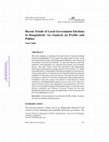 Research paper thumbnail of Recent Trends of Local Government Elections in Bangladesh: An Analysis on Profile and Politics