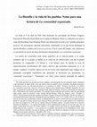 Research paper thumbnail of La filosofía y la vida de los pueblos. Notas para una lectura de "La comunidad organizada".