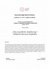 Research paper thumbnail of 'An Endless Approaching': Hölderlin translates Sophocles  (original title: 'Eine unendliche Annäherung': Hölderlin übersetzt Sophokles)