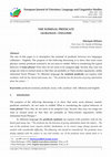 Research paper thumbnail of THE NOMINAL PREDICATE  (ALBANIAN - ENGLISH)