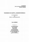 Research paper thumbnail of Rosenburg im Kamptal, Niederösterreich. Ein Sonderplatz der älteren Linearbandkeramik.   Mit Beiträgen von Otto Brinkkemper, Otto Cochocki, Christa Frank, Alfred Galik, Michael Götzinger, Inna Mateiciucová, Manfred Schmitzberger, Peter Stadler, Spyridon Verginis