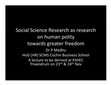 Research paper thumbnail of Social Science Research as research on human polity