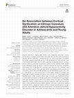 Research paper thumbnail of No Association between Cortical Gyrification or Intrinsic Curvature and Attention-deficit/Hyperactivity Disorder in Adolescents and Young Adults