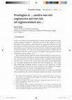 Research paper thumbnail of Proslogion 6: …sentire non nisi cognoscere aut non nisi ad cognoscendum est