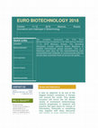 Research paper thumbnail of Europe Biotechnology congress Greeting