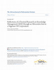 Research paper thumbnail of Reflections of a Doctoral Research on Knowledge Management (KM) through an Afrocentric lens in a Nigerian Oil Corporation