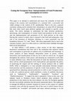 Research paper thumbnail of Eating the European way Eating the European Way: Interpretations of Food Production and Consumption in Greece