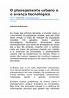 Research paper thumbnail of O planejamento urbano e o avanço tecnológico