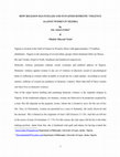 Research paper thumbnail of HOW RELIGION HAS FUELLED AND SUSTAINED DOMESTIC VIOLENCE AGAINST WOMEN IN NIGERIA
(Undergraduate personal assignment, Department of Philosophy, Lagos State University, Ojo, Lagos, Nigeria)