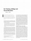 Research paper thumbnail of Ear Training, Solfège and Sound Education