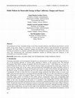 Research paper thumbnail of Public Policies for Renewable Energy in Baja California, Chiapas and Oaxaca