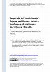 Research paper thumbnail of Projet de loi "anti-fessée". Enjeux politiques, débats publiques et pratiques parentales (Brésil)