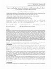 Research paper thumbnail of Improving Backup System Evaluations in Information Security Risk Assessments to Combat Ransomware