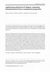 Research paper thumbnail of Legitimising settlement of refugees: unpacking humanitarianism from a comparative perspective