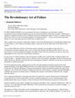 Research paper thumbnail of The Revolutionary Art of Failure:  Martín Espada's _Vivas to Those Who Have Failed_