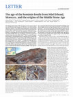 Research paper thumbnail of The age of the hominin fossils from Jebel Irhoud, Morocco, and the origins of the Middle Stone Age