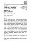 Research paper thumbnail of Early Literacy Research, 2006-2015: A Decade of Measured Progress