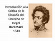 Research paper thumbnail of Marx: Crítica de la Filosofía del Derecho de Hegel