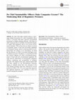 Research paper thumbnail of Do Chief Sustainability Officers Make Companies Greener? The Moderating Role of Regulatory Pressures