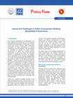 Research paper thumbnail of Issue and challenges in public procurement bidding