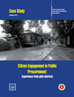 Research paper thumbnail of Case Study: Citizen Engagement in Public Procurement Experience from pilot districts