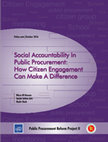 Research paper thumbnail of Social Accountability in public procurement: How Citizen Engagement Can Make A Difference