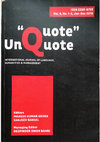 Research paper thumbnail of QUOTE-UNQUOTE, VOLUME 4, NO. 1-2