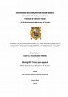 Research paper thumbnail of UNIVERSIDAD NACIONAL MAYOR DE SAN MARCOS " SISTEMA DE ABASTECIMIENTO DE AGUA POR PRESIÓN CONSTANTE Y VELOCIDAD VARIABLE PARA EL HOSPITAL DE VENTANILLA – CALLAO " Presentado por