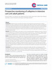 Research paper thumbnail of Prospective monitoring of cefepime in intensive care unit adult patients