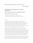 Research paper thumbnail of "Uno para todos y todos para uno": la autoría injustificada "One for all and all for one": The unjustified authorship